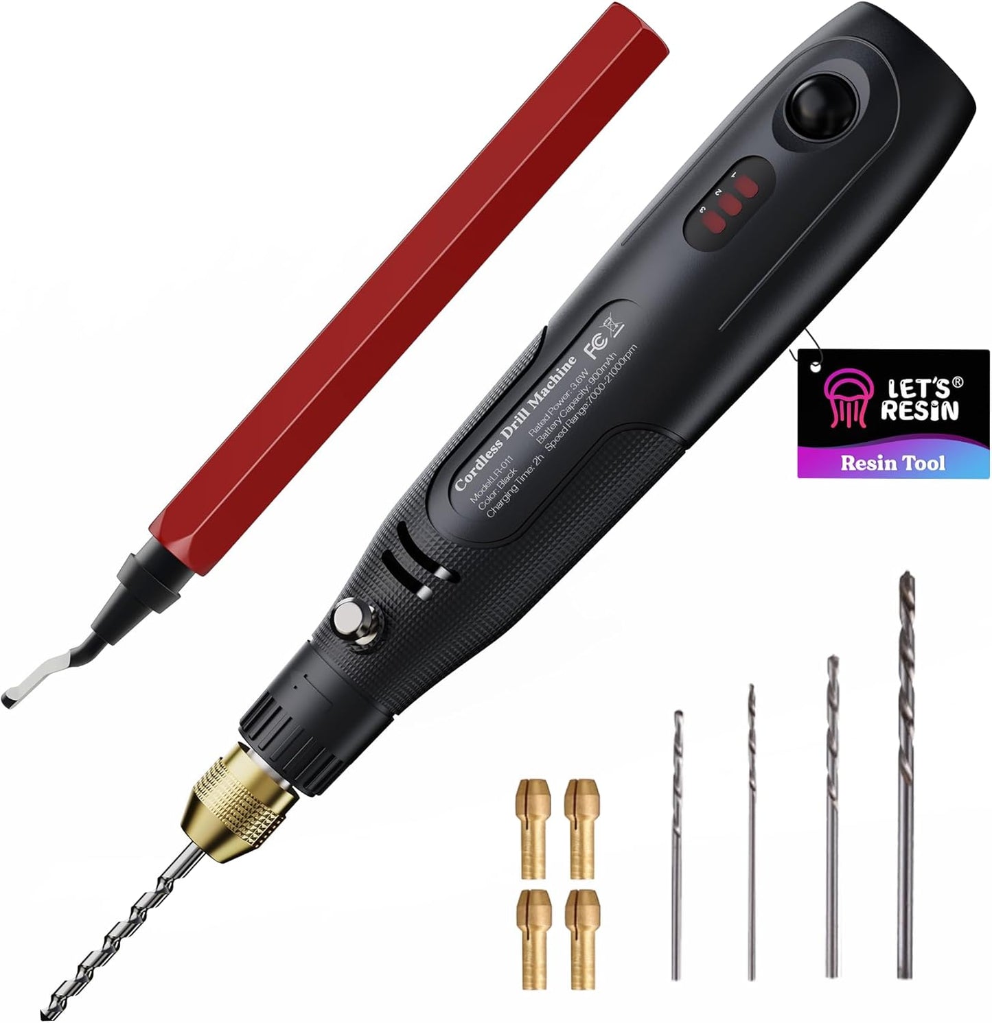 Electric Cordless Drill with Deburring Tool